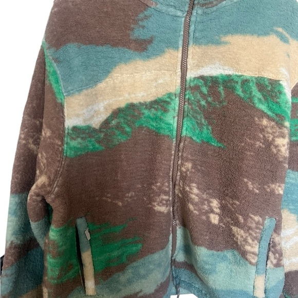 Levi's Atlas Sherpa Mountain Landscape Fleece - Mink - Size Small - Picture 7 of 14